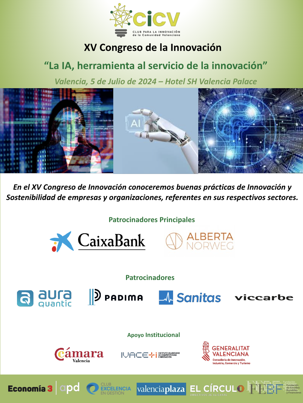 XV Congreso de la Innovación, "La IA, herramienta al servicio de la innovación”