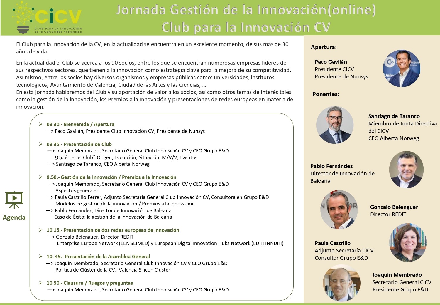 GESTIÓN DE LA INNOVACIÓN Y REDES EUROPEAS DE LA INNOVACIÓN